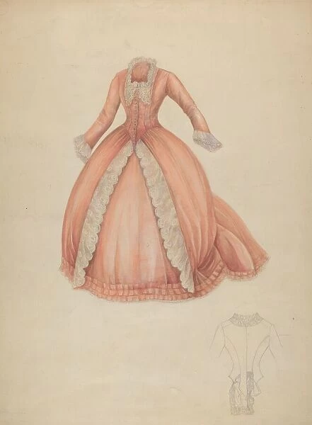 Dress, c. 1942. Creator: Marie Alain