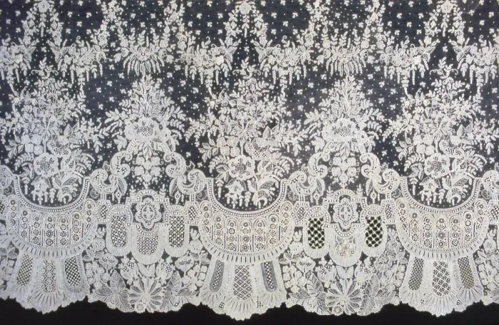 Framed Print : Dress Flounce, Belgium, 1860s (1862 or 1867). Creator: Unknown