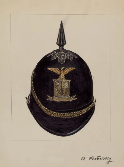Framed Print : Full Dress Helmet, c. 1936. Creator: Aaron Fastovsky Framed Print : Full Dress Helmet, c. 1936. Creator: Aaron Fastovsky