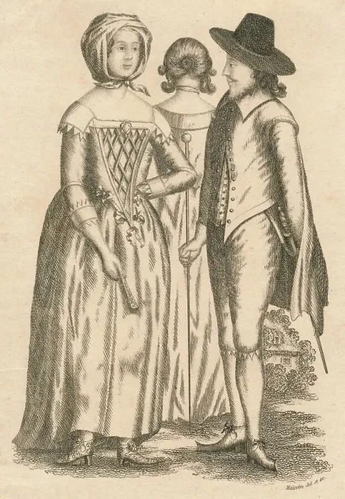 Framed Print : Dress Reign of Charles I, and Interregnum, 1810 Framed Print : Dress Reign of Charles I, and Interregnum, 1810