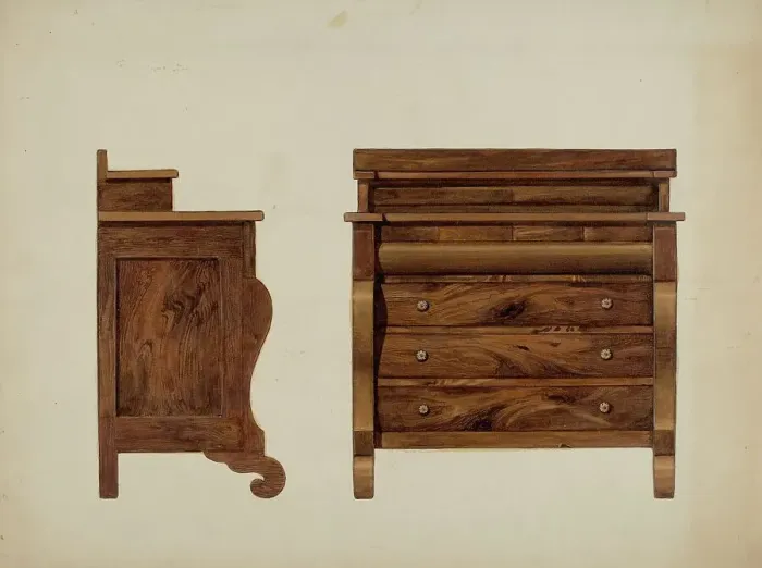 Framed Print : Dresser, 1937. Creator: Dana Bartlett Framed Print : Dresser, 1937. Creator: Dana Bartlett