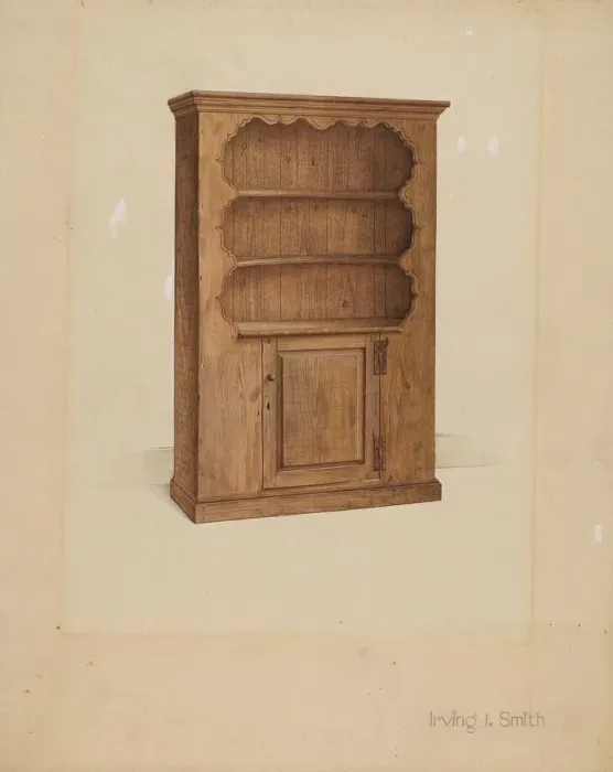Framed Print : Dresser or Cupboard, 1936. Creator: Irving I. Smith Framed Print : Dresser or Cupboard, 1936. Creator: Irving I. Smith