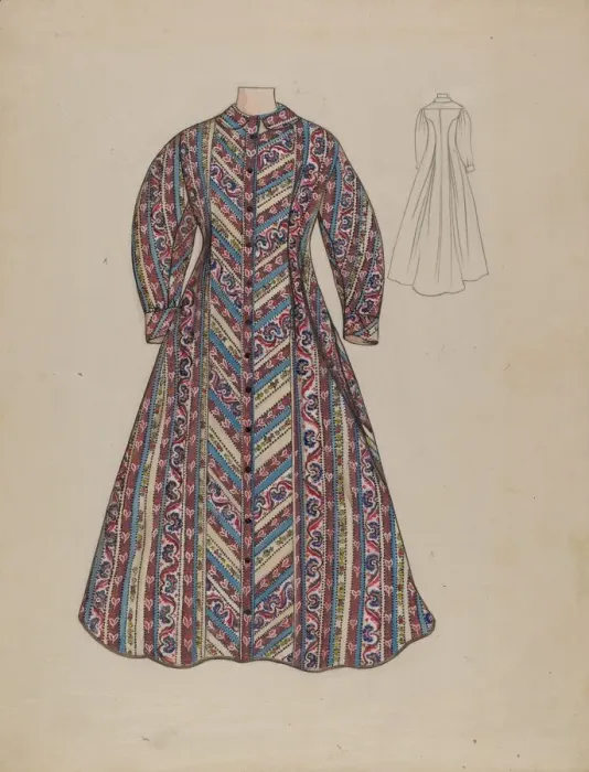 Framed Print : Dressing Gown, c. 1936. Creator: Jean Peszel Framed Print : Dressing Gown, c. 1936. Creator: Jean Peszel