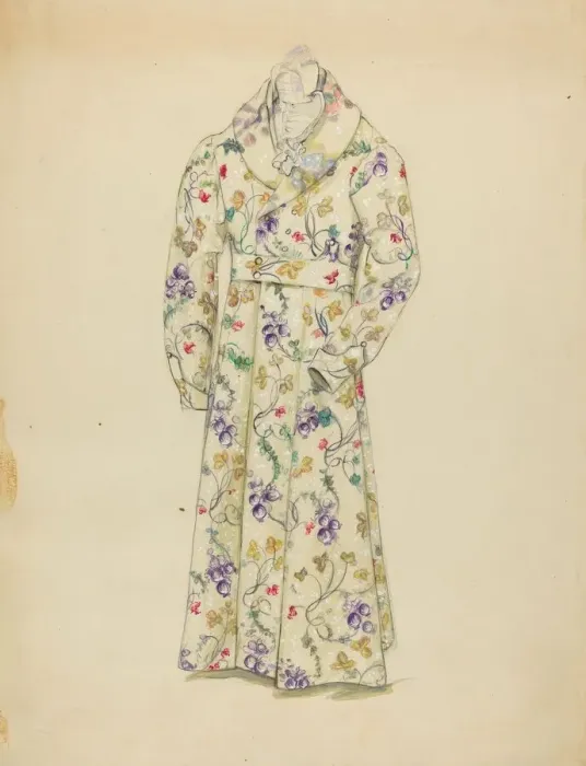 Framed Print : Dressing Gown, c. 1936. Creator: Sylvia DeZon Framed Print : Dressing Gown, c. 1936. Creator: Sylvia DeZon