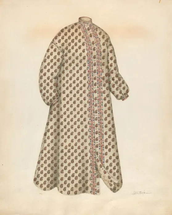 Framed Print : Dressing Gown, c. 1937. Creator: Esther Hansen Framed Print : Dressing Gown, c. 1937. Creator: Esther Hansen