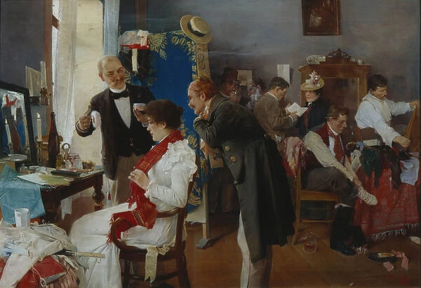 In the Dressing Room, End of 19th cen Artist: Douba, Josef (1866-1928)