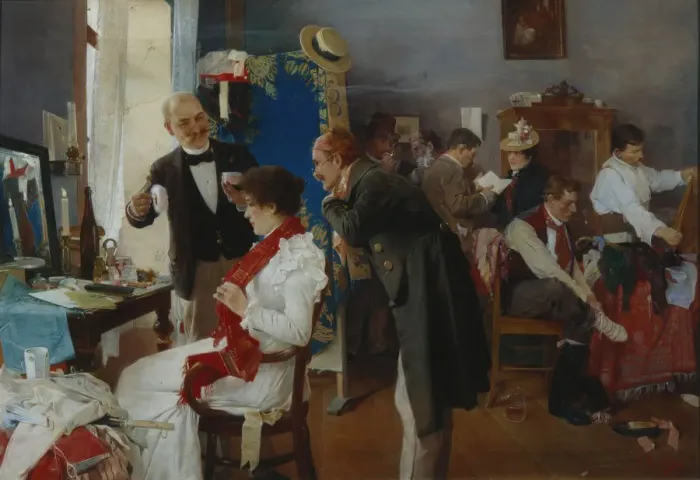 Framed Print : In the Dressing Room, End of 19th cen Artist: Douba, Josef (1866-1928) Framed Print : In the Dressing Room, End of 19th cen Artist: Douba, Josef (1866-1928)