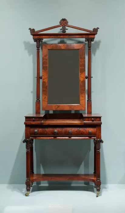 Framed Print : Dressing Table, c. 1835. Creator: Unknown Framed Print : Dressing Table, c. 1835. Creator: Unknown