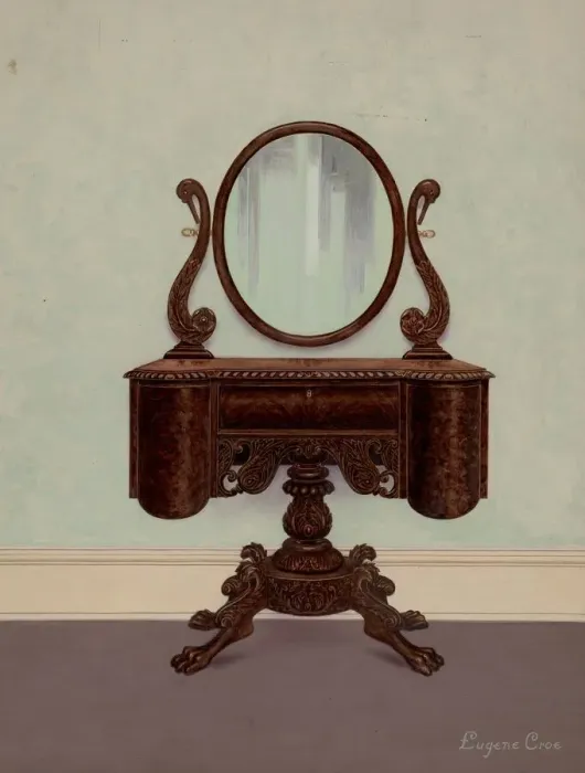 Framed Print : Dressing Table, c. 1936. Creator: Eugene Croe Framed Print : Dressing Table, c. 1936. Creator: Eugene Croe