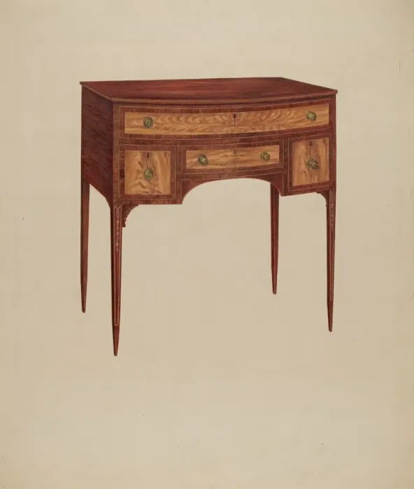 Framed Print : Dressing Table, c. 1938. Creator: Charles Henning Framed Print : Dressing Table, c. 1938. Creator: Charles Henning