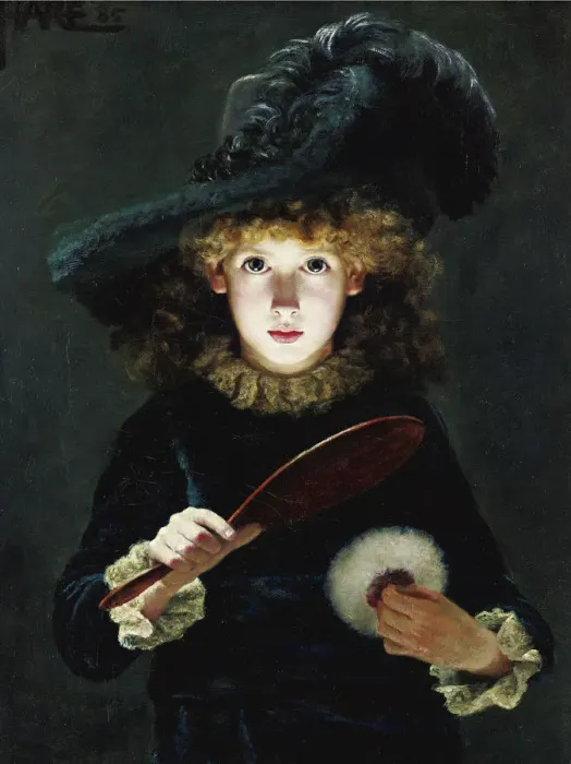 Framed Print : Dressing Up, 1885. Artist: Hare, Julius (1859-1932) Framed Print : Dressing Up, 1885. Artist: Hare, Julius (1859-1932)
