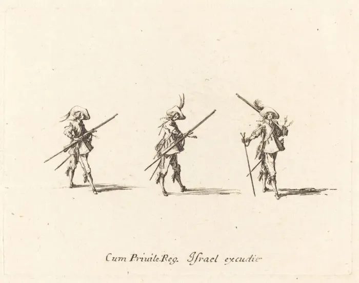 Framed Print : Drill with the Musket, 1634 / 1635. Creator: Jacques Callot Framed Print : Drill with the Musket, 1634 / 1635. Creator: Jacques Callot