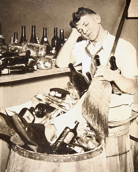 Drink gets the better of a young man, USA, 1933