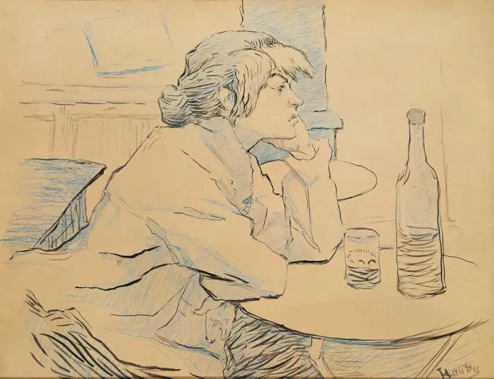 Framed Print : The Drinker (Suzanne Valadon) Framed Print : The Drinker (Suzanne Valadon)