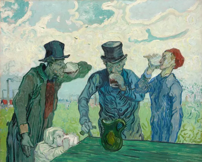 Framed Print : The Drinkers, 1890. Creator: Vincent van Gogh Framed Print : The Drinkers, 1890. Creator: Vincent van Gogh