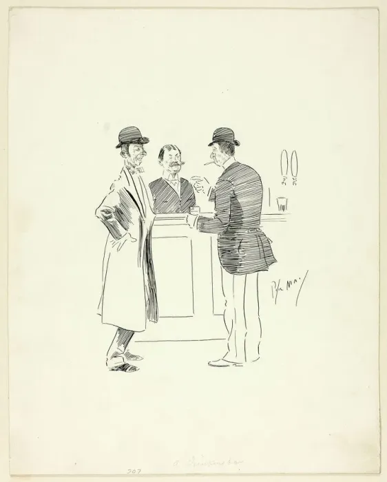 Framed Print : A Drinking Bar, n. d. Creator: Philip William May Framed Print : A Drinking Bar, n. d. Creator: Philip William May