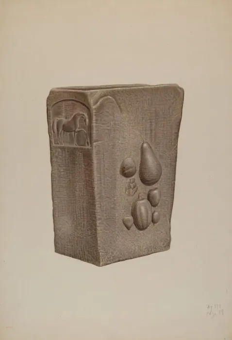 Framed Print : Drinking Fountain, c. 1940. Creator: Edward DiGennero Framed Print : Drinking Fountain, c. 1940. Creator: Edward DiGennero