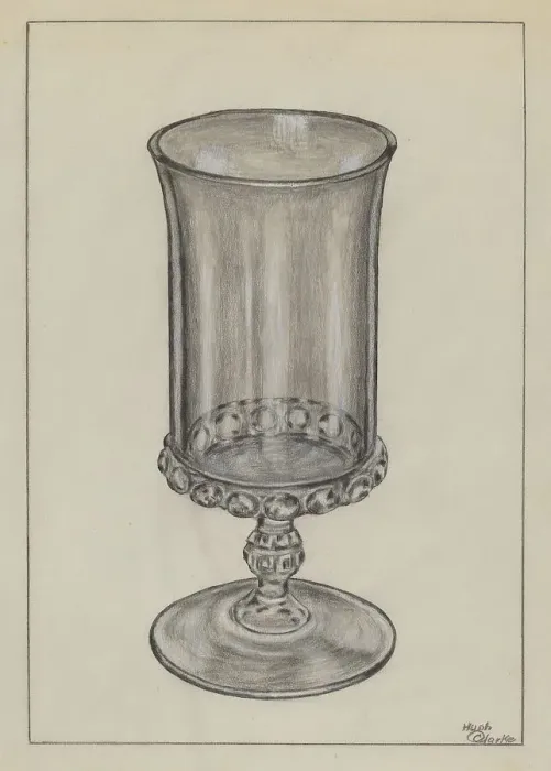 Framed Print : Drinking Glass, 1935 / 1942. Creator: Hugh Clarke Framed Print : Drinking Glass, 1935 / 1942. Creator: Hugh Clarke