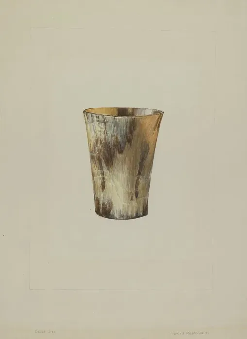 Framed Print : Drinking Mug, c. 1938. Creator: Howell Rosenbaum Framed Print : Drinking Mug, c. 1938. Creator: Howell Rosenbaum