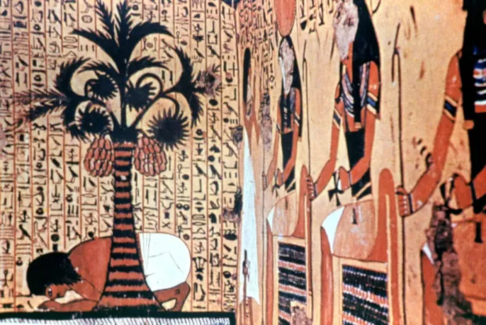 Framed Print : Drinking from the River, temple wall painting, Thebes, Egypt Framed Print : Drinking from the River, temple wall painting, Thebes, Egypt