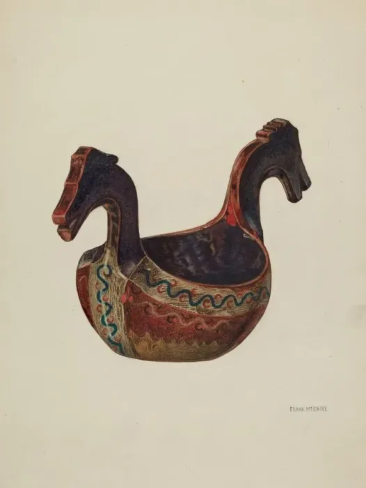 Framed Print : Drinking Vessel (Loving Cup), c. 1936. Creator: Frank McEntee Framed Print : Drinking Vessel (Loving Cup), c. 1936. Creator: Frank McEntee