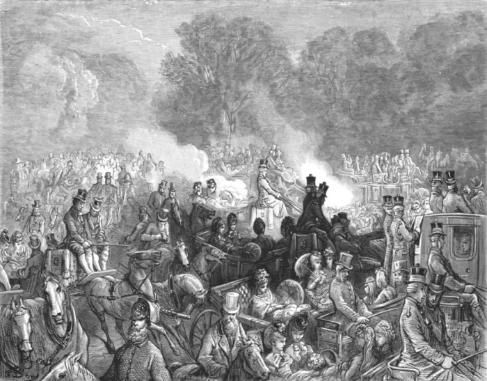Framed Print : The Drive, 1872. Creator: Gustave Doré