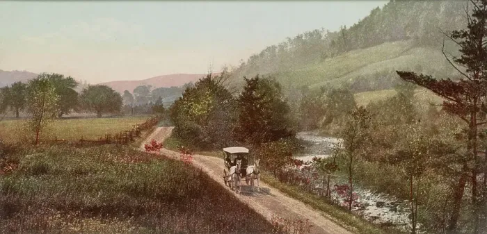 Framed Print : The Drive, Poagshole, Dansville, N.Y. ca 1900. Creator: Unknown Framed Print : The Drive, Poagshole, Dansville, N.Y. ca 1900. Creator: Unknown