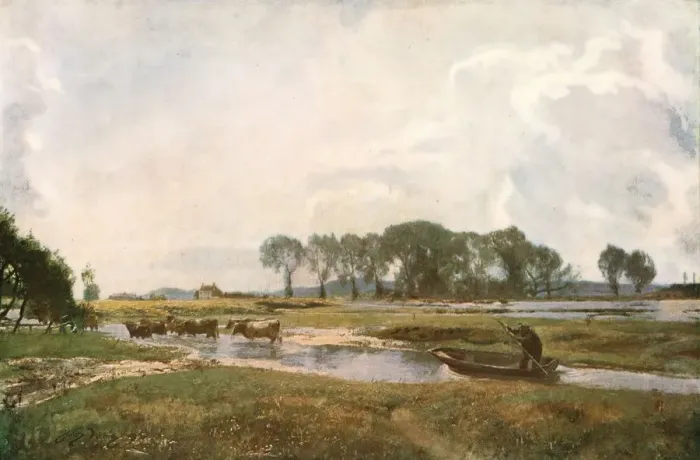 Framed Print : Driving the Cows, Hampshire, 1892, (c1930). Creator: David Murray Framed Print : Driving the Cows, Hampshire, 1892, (c1930). Creator: David Murray