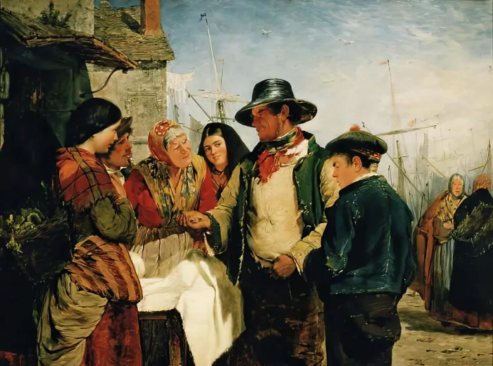 Framed Print : Driving a Hard Bargain, 1860. Creator: Erskine Nicol Framed Print : Driving a Hard Bargain, 1860. Creator: Erskine Nicol