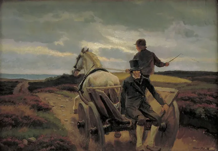Framed Print : Driving Home, 1893-1896. Creator: Hans Smidth Framed Print : Driving Home, 1893-1896. Creator: Hans Smidth