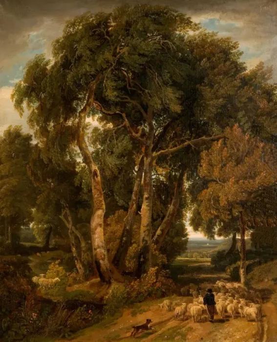 Framed Print : Driving Home The Flock, 1806. Creator: William Havell Framed Print : Driving Home The Flock, 1806. Creator: William Havell