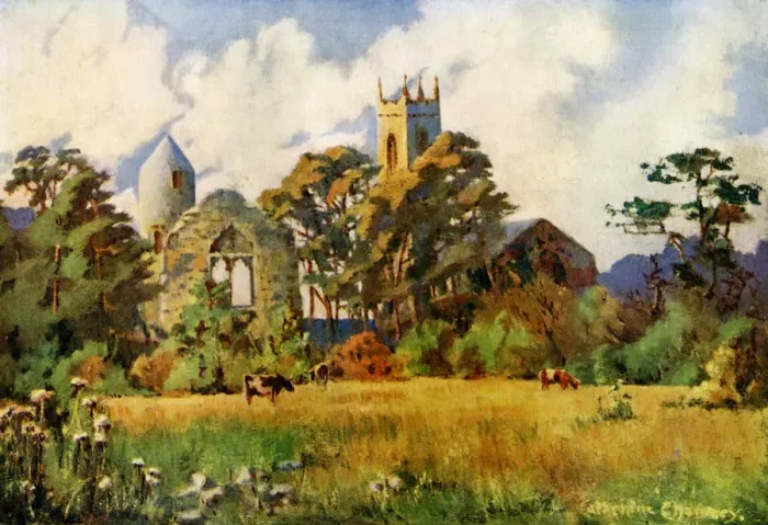 Framed Print : Dromiskin Church, County Louth, Ireland, 1924-1926. Artist: Catharine Chamney Framed Print : Dromiskin Church, County Louth, Ireland, 1924-1926. Artist: Catharine Chamney