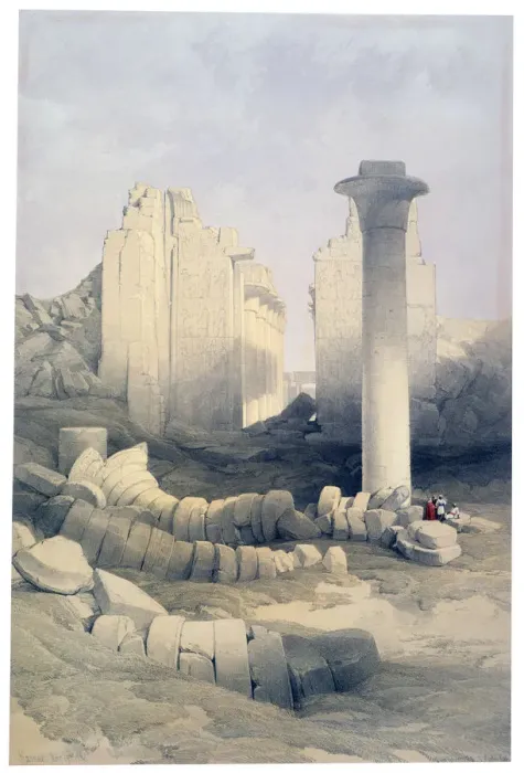 Framed Print : The Dromos or Central Hall of the Great Temple of Amun, Karnak, 19th century. Artist: David Roberts Framed Print : The Dromos or Central Hall of the Great Temple of Amun, Karnak, 19th century. Artist: David Roberts