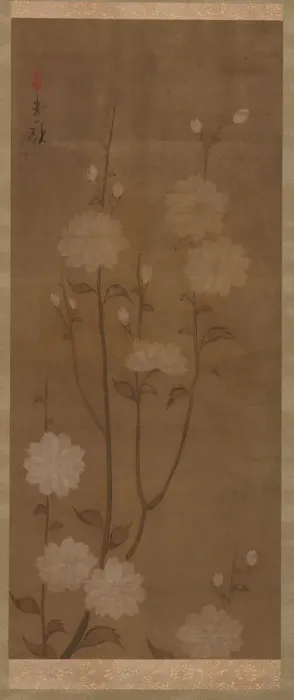 Framed Print : Drooping cherry branches in blossom, Edo period, mid 18th-early 19th century Framed Print : Drooping cherry branches in blossom, Edo period, mid 18th-early 19th century