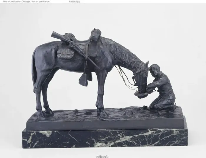 Framed Print : The Last Drop, c. 1900 / 6. Creator: Charles Schreyvogel Framed Print : The Last Drop, c. 1900 / 6. Creator: Charles Schreyvogel
