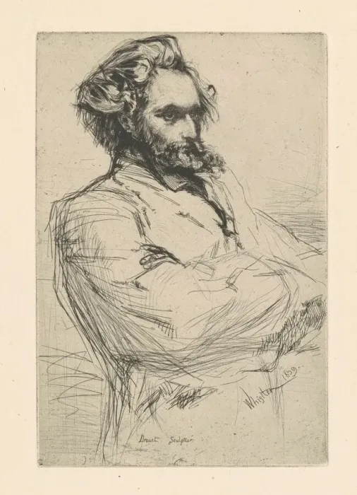 Framed Print : Drouet, 1859 / 1879. Creator: James Abbott McNeill Whistler Framed Print : Drouet, 1859 / 1879. Creator: James Abbott McNeill Whistler