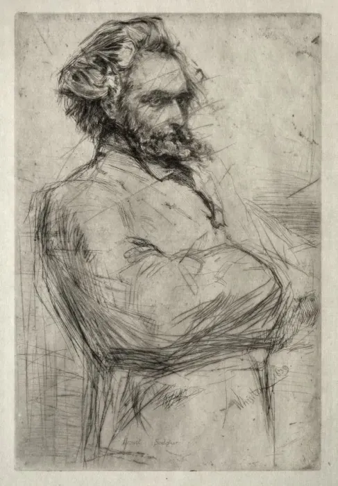 Framed Print : Drouet, 1859. Creator: James McNeill Whistler (American, 1834-1903) Framed Print : Drouet, 1859. Creator: James McNeill Whistler (American, 1834-1903)