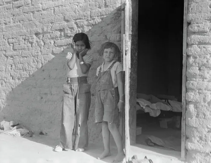 Framed Print : Drought refugee families... supplanting Mexican laborers in the Southwest, Chandler, Arizona, 1937. Creator: Dorothea Lange Framed Print : Drought refugee families... supplanting Mexican laborers in the Southwest, Chandler, Arizona, 1937. Creator: Dorothea Lange