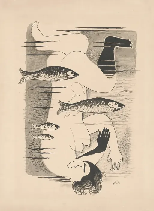 Framed Print : Drowned, 1929. Creator: Mikulas Galanda Framed Print : Drowned, 1929. Creator: Mikulas Galanda