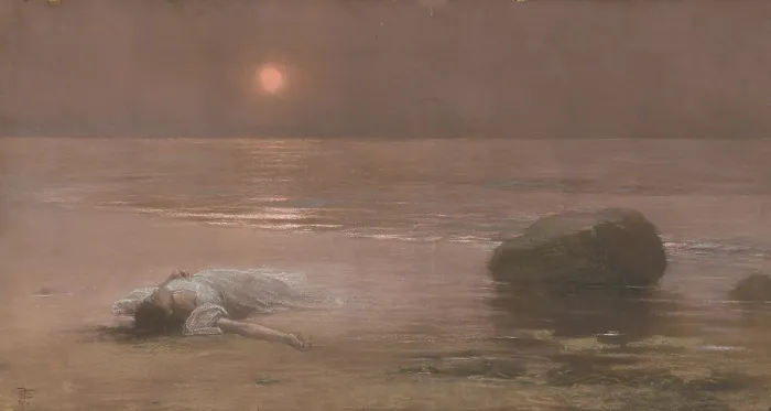 Framed Print : Drowned, c1890-1895. Creator: Schikaneder, Jakub (1855-1924) Framed Print : Drowned, c1890-1895. Creator: Schikaneder, Jakub (1855-1924)