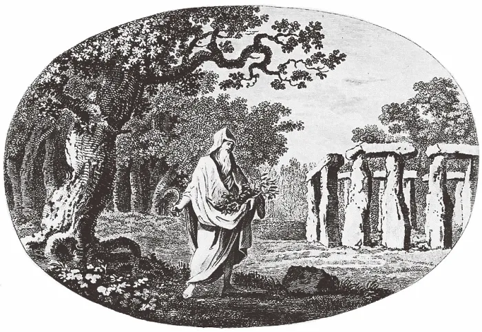 Framed Print : A druid with a scythe. Creator: Anonymous Framed Print : A druid with a scythe. Creator: Anonymous