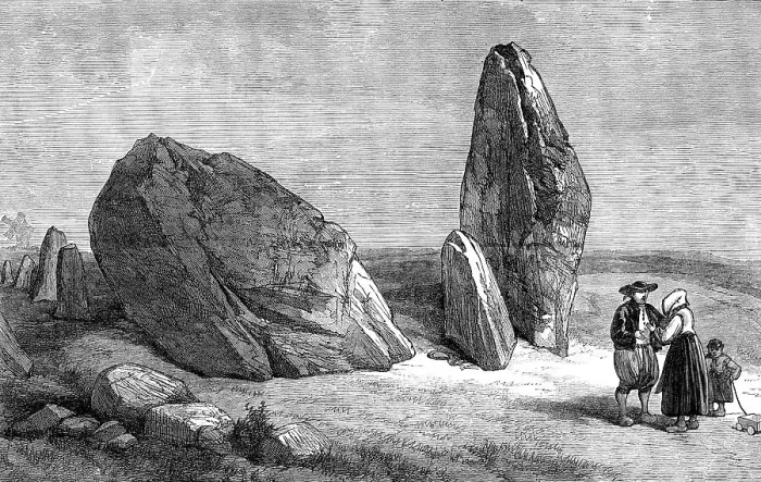 Framed Print : Druidic remains of Brittany: Stones of St. Barbe, 1871. Creator: Unknown Framed Print : Druidic remains of Brittany: Stones of St. Barbe, 1871. Creator: Unknown