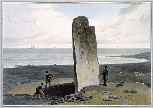 Druidical Stone at Strather near Barvas, Isle of Lewis, Hebrides, Scotland, 1820