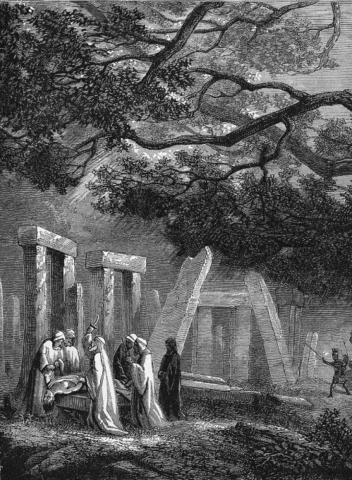 Framed Print : Druids Last Sacrifice, 1887. Creator: Anonymous Framed Print : Druids Last Sacrifice, 1887. Creator: Anonymous