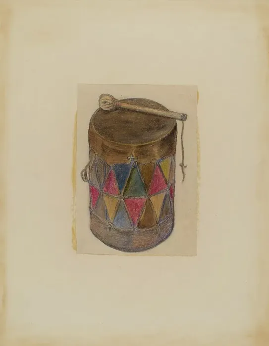 Framed Print : Drum, 1935 / 1942. Creator: Charles Charon Framed Print : Drum, 1935 / 1942. Creator: Charles Charon