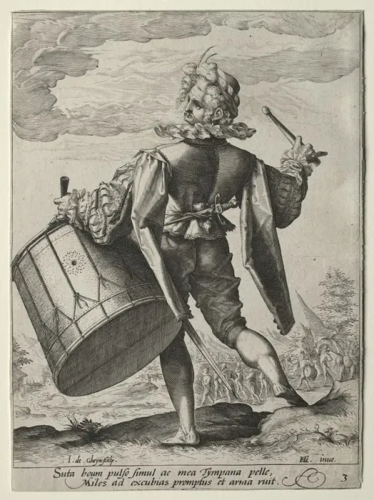 Framed Print : Drummer, 1587. Creator: Jacob de Gheyn II (Dutch, 1565-1629); Hendrick Goltzius (Dutch, 1558-1617) Framed Print : Drummer, 1587. Creator: Jacob de Gheyn II (Dutch, 1565-1629); Hendrick Goltzius (Dutch, 1558-1617)