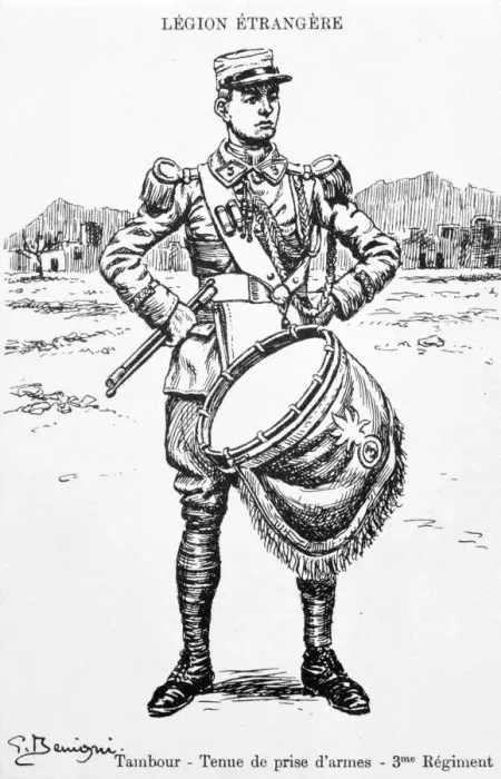 Framed Print : Drummer, 3rd regiment of the French Foreign Legion, 20th century Framed Print : Drummer, 3rd regiment of the French Foreign Legion, 20th century