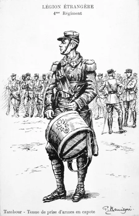 Framed Print : Drummer, 4th regiment of the French Foreign Legion, 20th century Framed Print : Drummer, 4th regiment of the French Foreign Legion, 20th century