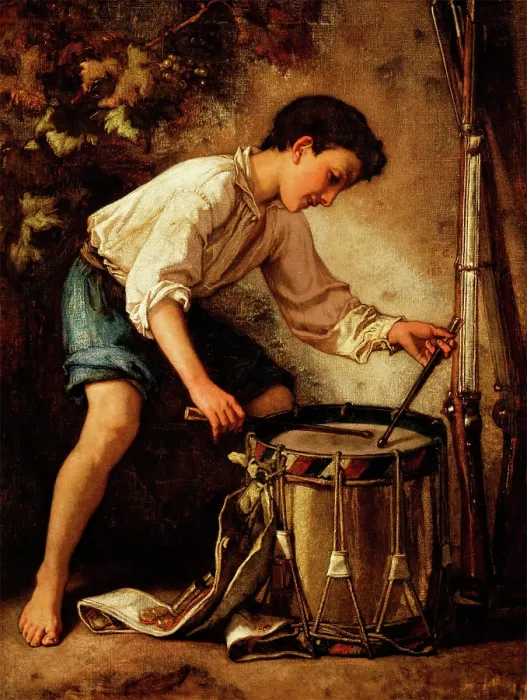 Framed Print : Drummer Boy, 1857. Creator: Thomas Couture Framed Print : Drummer Boy, 1857. Creator: Thomas Couture