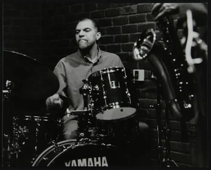 Framed Print : Drummer Derek Gale playing at The Fairway, Welwyn Garden City, Hertfordshire, 31 October 1999 Framed Print : Drummer Derek Gale playing at The Fairway, Welwyn Garden City, Hertfordshire, 31 October 1999